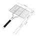 Witswell Barbecue Folding Grill Basket for Charcoal and Gas Grill With Removable Wooden Handle