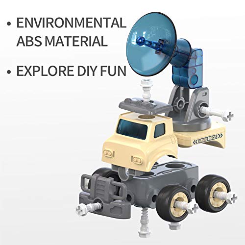 Car Toys Take Apart Robot with DIY 5 in 1 Peace Defender Military,Special Vehicles Transform into Robot,STEM Disassemble Mecha,Great Gift for Kids, Boys & Girls