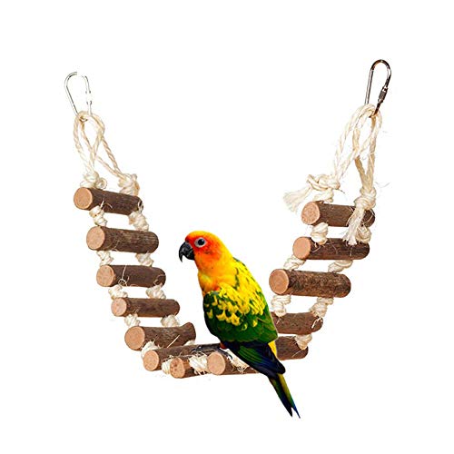 image for PIVBY Rope Step Ladder Bridge Bird Toy Cage Hammock Swing Toys for Par