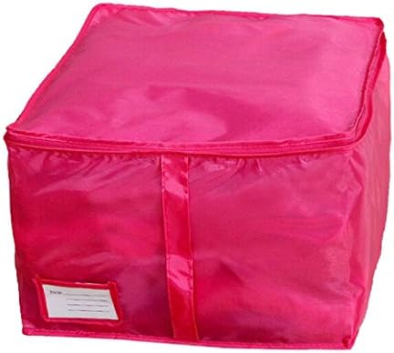 zeipy Small Size Bins BUS Clothing Storage Boxes 3 Colors Sorting Organizer Bags (Red)