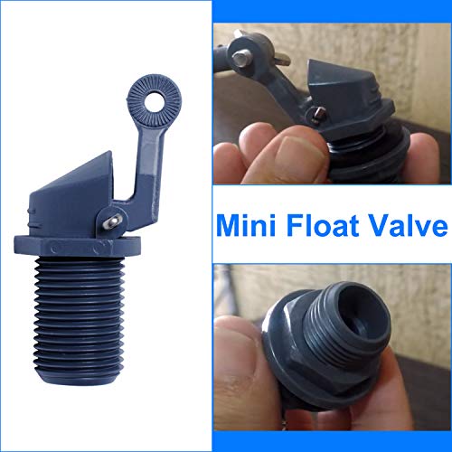 Float Ball Valve,Mini Float Valve,1/2 Inch Supply Tube Water Float Valve with Adjustable Arm for