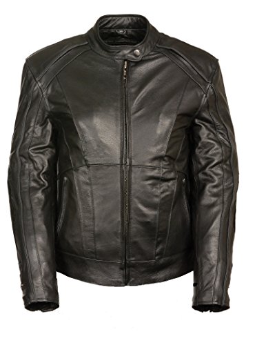 Milwaukee Women's Leather Jacket (Black/Black, XX-Large)