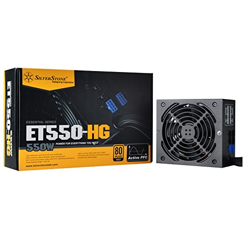 SilverStone Technology 550 Watt Semi-Modular 80 Plus Gold Computer Power Supply PSU ET550-HG