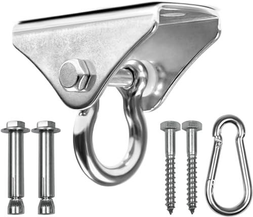 Yes4All Unisex E3sk Yes4All Wood Beam Heavy Bag Hanger Heavy Duty Swing Hanger 180 Degree Rotation Ring Punching Bag H, C. Degree Ring, Pair UK