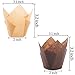 Augshy 120pcs Tulip Cupcake Liners Baking Cups Muffin Liners Tins Treat Cups for Weddings, Birthdays, Baby Showers, Brown and Natural