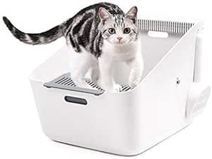 QWER Cajas de Arena para Gatos Aseo Mascota, Gato Caja ...