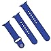 XIYA Soft Silicone Replacement Sport Band for Apple Watch for 2 Lengths, Royal Blue,38mm