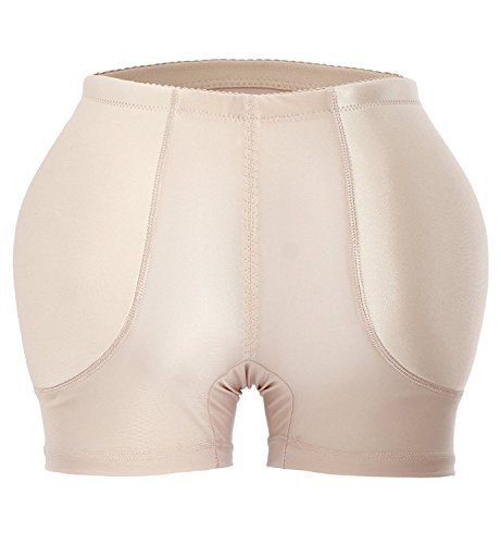 YIANNA Womens Tummy Control Panty Underwear Pads Butt Lifter Shaper Fake Butt, A1117-Skin-4XL