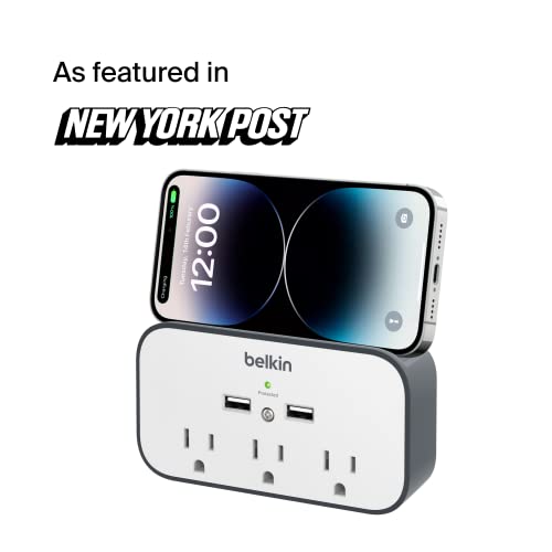 Belkin Wall Surge Protector 3 Outlet Surge Protector w/ 2 USB Ports