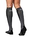 2XU Men's Performance Compression Run Sock, Titanium/Black, Large
