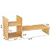 SONGMICS Bamboo Monitor Stand Computer Riser with 2-Tier Desktop Storage Desk Organizer for Home Office Natural ULLD206