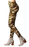 Premium Quality Ultra Soft Printed Leggings - Regular and Plus Size - 40 New Designs by Conceited (Small/Medium, Camo Green Brown)