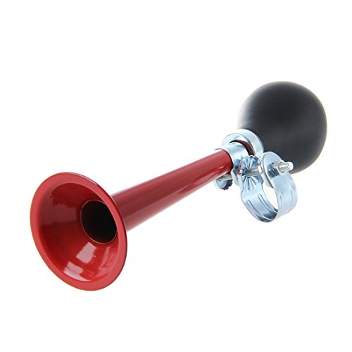 TOOGOO(R) Bicycle Bike Retro Metal Air Horn Hooter Bell Bugle Rubber Squeeze Bulb Red