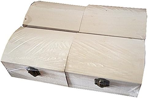 4 cajas de madera con baúl para decorar pintar decoupage: Amazon.es: Hogar