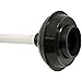 Plumb Craft Toilet and Drain Plunger with Holder Combo, Black/White