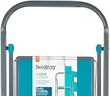 Beldray 3 Step Ladder Non-Slip Folding Turquoise Grey 2.5m Reach view 11