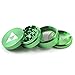Laser Engraved Spice & Herb Grinder – 2.2” Inch 4 Piece Premium Aluminum Crusher – Lionhead (Green)