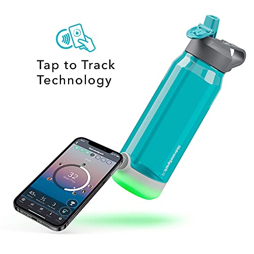 HidrateSpark TAP Smart Water Bottle, Tap to Track Water Intake & Glows