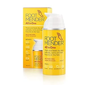 Footmender All in One | Treats and Heals Dry Feet, Hard Skin (calluses), Corns and Cracked Heels (Heel fissures) | Significant Effect After First Treatment | 100 ml