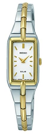 Seiko Damen Analog Solar Uhr mit Edelstahl Armband SUP272P9
