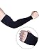 Boao 8 Pairs Unisex Arm Sleeves UV Sun Protection Cooling Sleeves for Driving Jogging Golfing Riding Outdoor Activities (Black)