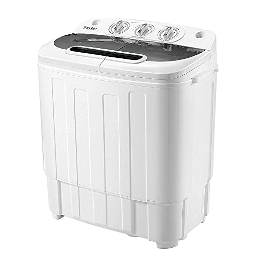 YOLENY 2IN1 Compact Mini Twin Tub Washing Machine, 16.5lbs Capacity w