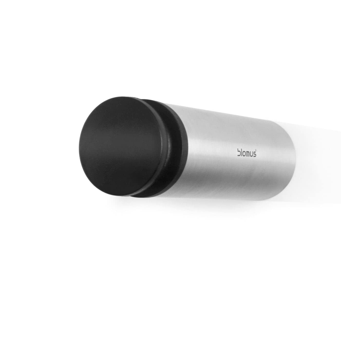 blomus 8 cm Stainless Steel/Plastic Entra Wall Mounted Door Stop, Silver/Black