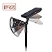 Solar Powered LED Spotlights-Outdoor Waterproof and Adjustable Security Wall Night Lighting-Landscape Path Ground Lights [1 Pack]