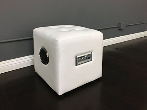 Major-Q Modern White Bluetooth Speaker Sound Lounge Ottoman (7096524)