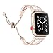 Secbolt Bling Bands Compatible with Apple Watch Band 38mm 40mm 41mm 42mm iWatch Series 10/9/SE/8/7/6/5/4/3/2/1, Women Dressy Metal Jewelry Bracelet Bangle Wristband Stainless Steel, Champagne Gold