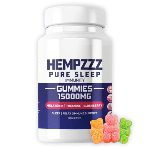 HempZZZ Pure Sleep Immunity Gummies 15000 MG with Melatonin and
