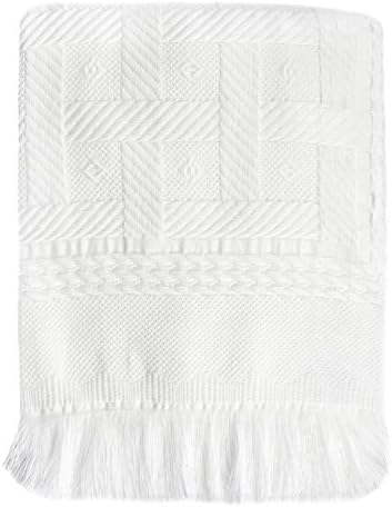 Cozy Bed Elegant Baby Blanket, White