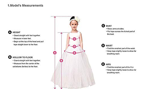 KSDN Wedding Flower Girls Dresses Princess Gowns First Communion Pageant Gown(US 4 Blush)
