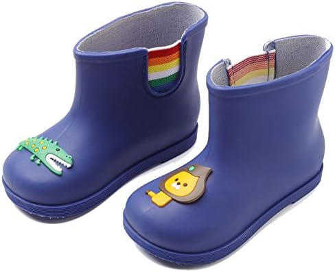 LUUB Kids Waterproof Rubber Rain Boots For Boys and Girls (Toddlers/Little Kids/Big Kids)