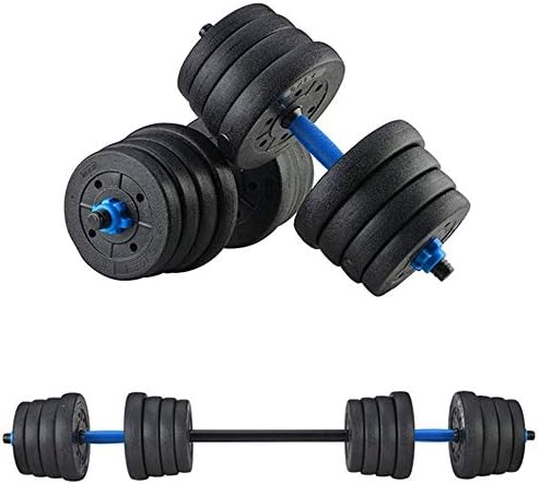 ダンベル 取り外し可能な男性のゴム引きバーベルセット 22ポンド 44ポンド ホームフィットネス機器 セールsale Off フィットネス男性のダンベル kg Size 44lbs コネクティングロッドとの自由重量挙げ