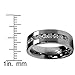 Metal Masters Titanium Men's Wedding Band Engagement Ring with 9 large Princess-Cut