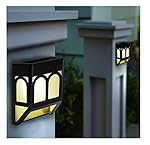 Upgrade Solar Powered Wall Mount Lights Landscape Garden Yard Fence Outdoor Lights White Warm (8)