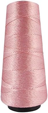 Silk Thread Knitting 1 Spool 3 Ply Yarn Crochet Rosy Pink Embroidery Jewelry Making Beading Lacey Craft