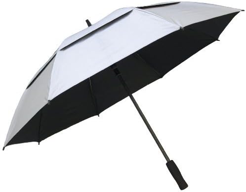 RainStoppers Women's 50-Inch Silver Coated Windbuster Golf Umbrella