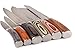 La Cote 6 Piece Chef Knives Set Japanese Stainless Steel Wood Handle in Gift Box (6 PC Chef Knife Set - Pakka Multi)