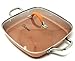 Replacement Lid for 11 inch Square Copper Chef Copper Pan Only (Must Say Copper Chef on Bottom of Pan)