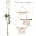 Mkono Macrame Plant Hanger Indoor Wall Hanging Planter Basket Long Flower Pot Holder Boho Home Decor, 46 Inch