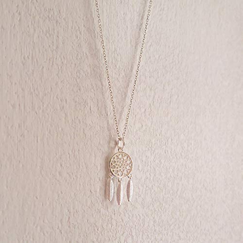 Dream Catcher Sterling Silver Necklace - 17'' Length - Thumbnail 3