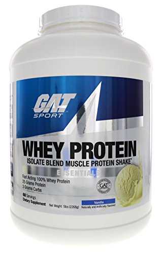 GAT Whey Protein Isolate Blend, Vanilla, 5 Po…