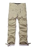 Men's Cotton Washed Multi Pockets Military Cargo Pant