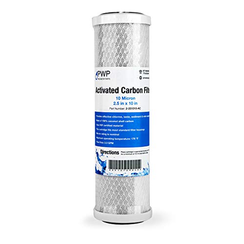 25) 2.5 x 10 Inch Activated Carbon Whole House RO Water Pre Filter CTO 10 Micron