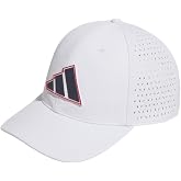 adidas Men's Hydrophobic 2.0 Tour Golf Hat, White/Collegiate Navy/Red, One Size