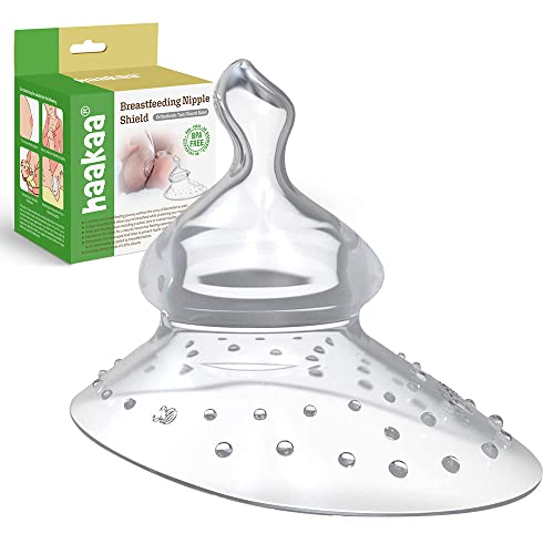 haakaa Nipple Shield for Breastfeeding with Latch Difficulties Cracked