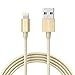 Anker 6ft Nylon Braided USB Cable with Lightning Connector [Apple MFi Certified] for iPhone 7 / 7 Plus / 6s / 6s Plus / 6 / 6 Plus, iPad Pro Air 2 and More (Golden)