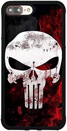 FATS Punisher Skull Logo Case for iPhone 7 Plus 8 Plus (5.5 Inch) Comic TPU Silicone